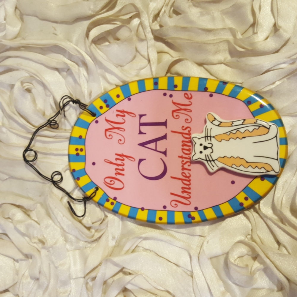 Cat Wall Hanging Decor Plaque Home.